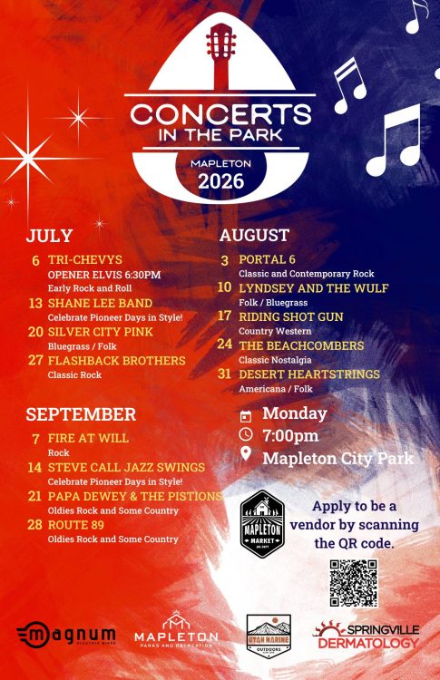 Mapleton Summer Concerts in the Park 2026