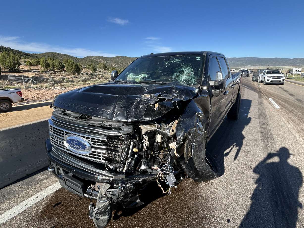 A portion of northbound I-15 is closed in southern Utah just south of Cedar City after a three-vehicle crash Friday.