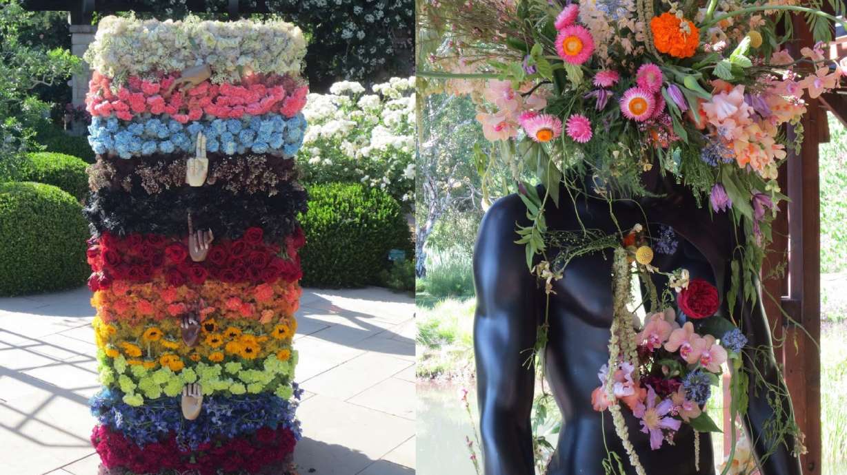 Red Butte Garden's third annual "Blooming with Pride' event includes artwork created with flowers.