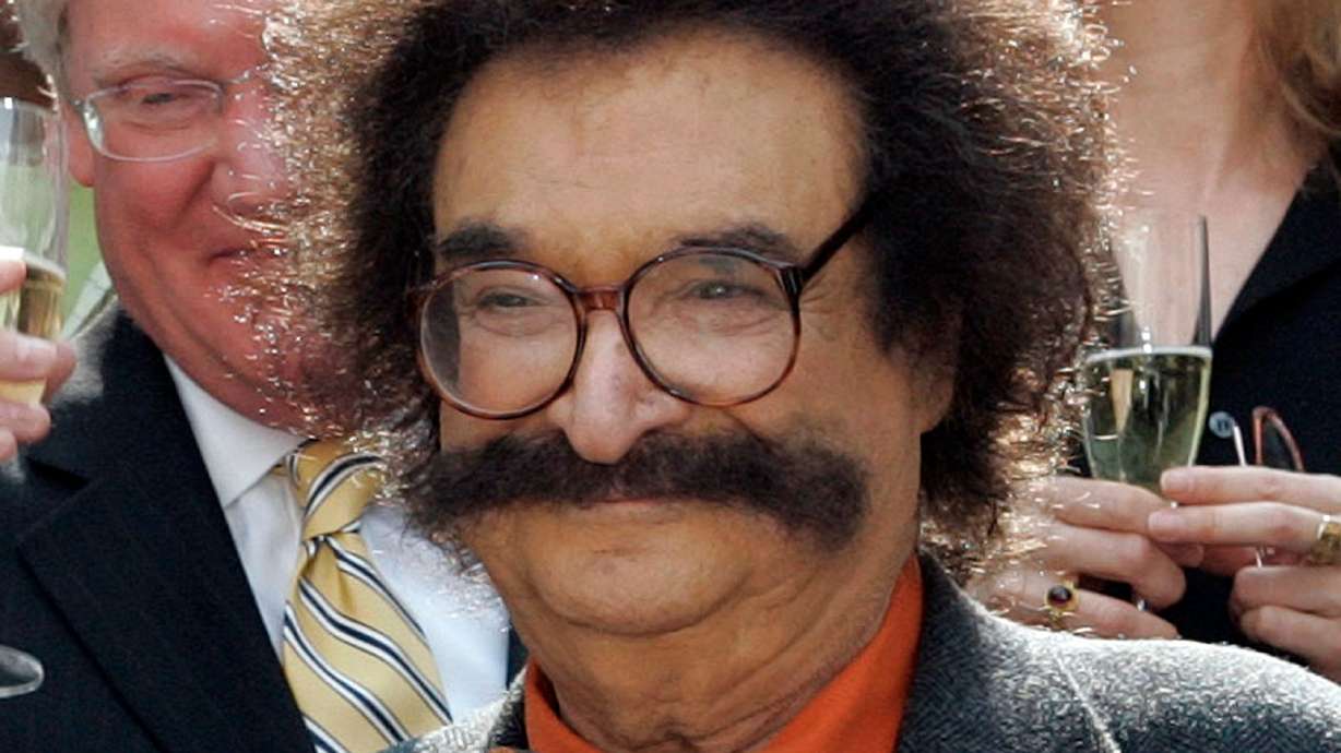 Film critic Gene Shalit is seen during a toast with "Today" show cast and crew at the end of Katie Couric's final show, in New York, May 31, 2006. Shalit died on Friday at the age of 100.