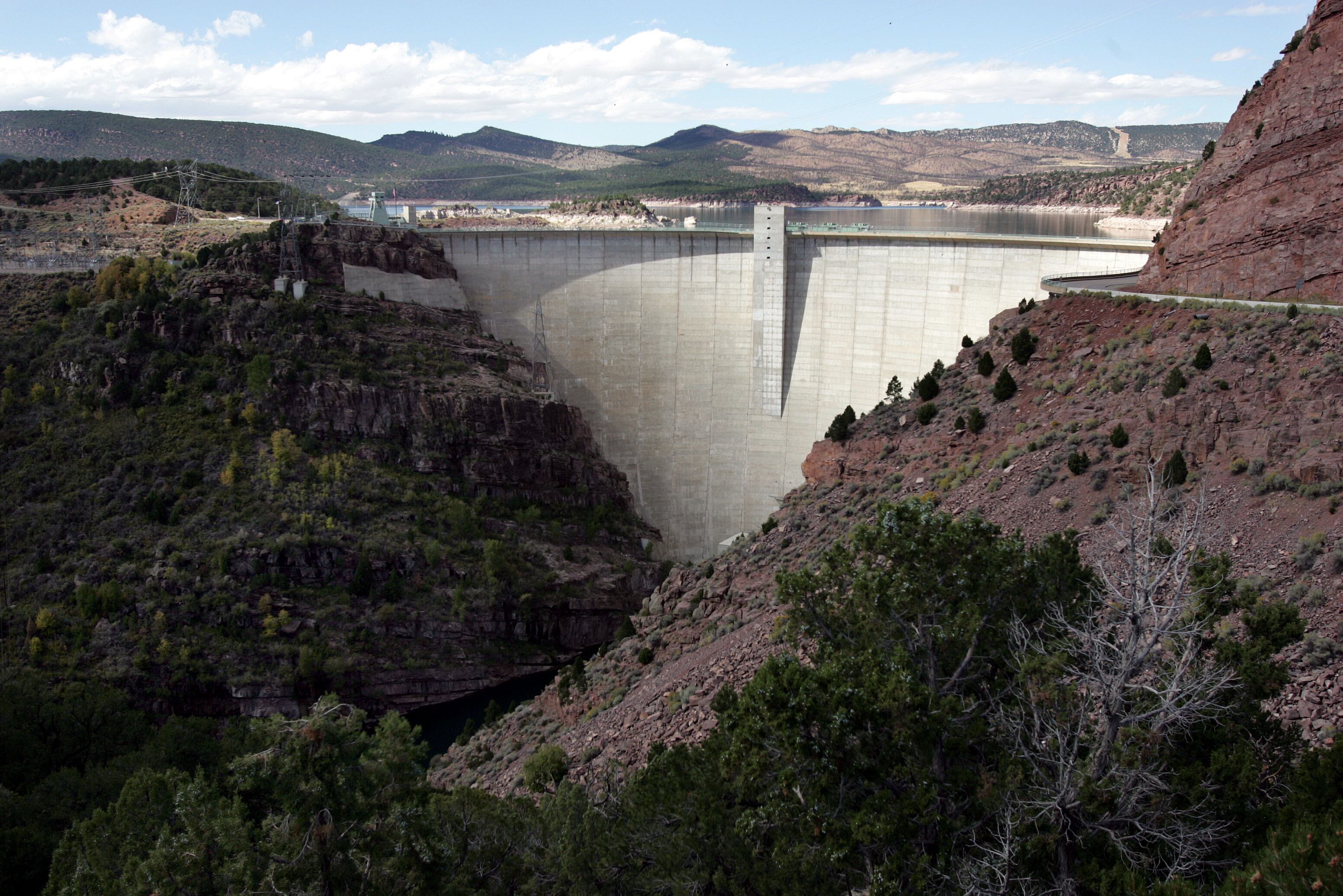 The Flaming Gorge Dam on Sept. 13, 2004. Amy Haas says water releases from the dam cannot be an "emergency backstop."