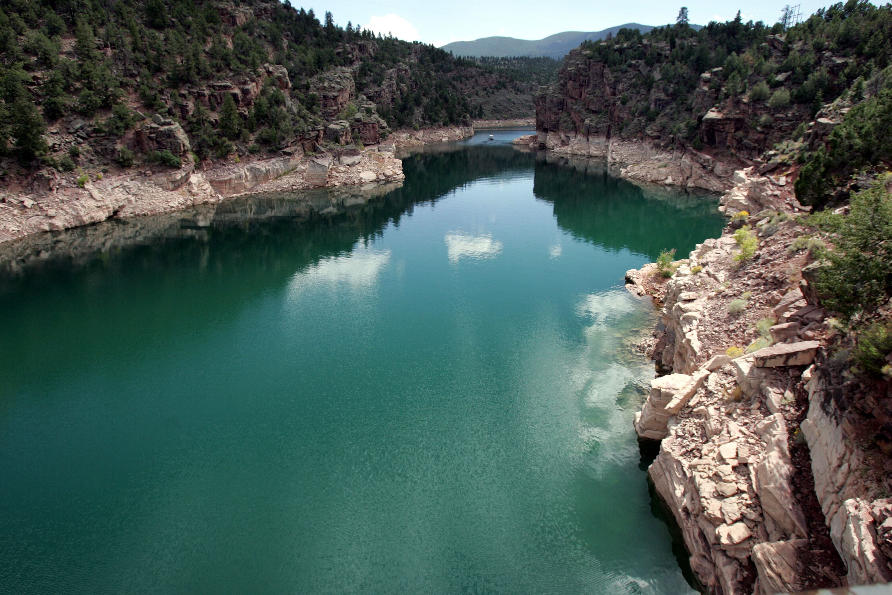 Flaming Gorge dam and recreation area on Sept. 13, 2004. Amy Haas says water releases from the dam cannot be an "emergency backstop."