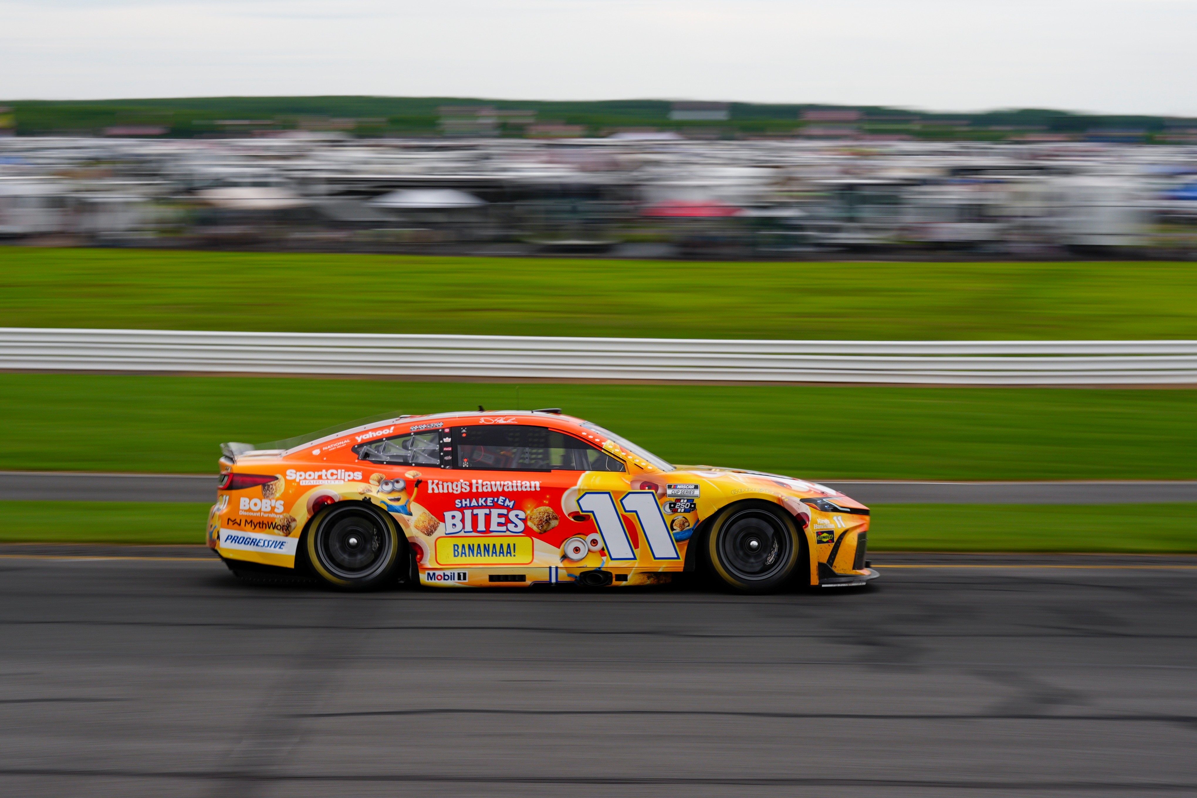 Denny Hamlin wins the NASCAR Cup race at Pocono for his third straight victory
