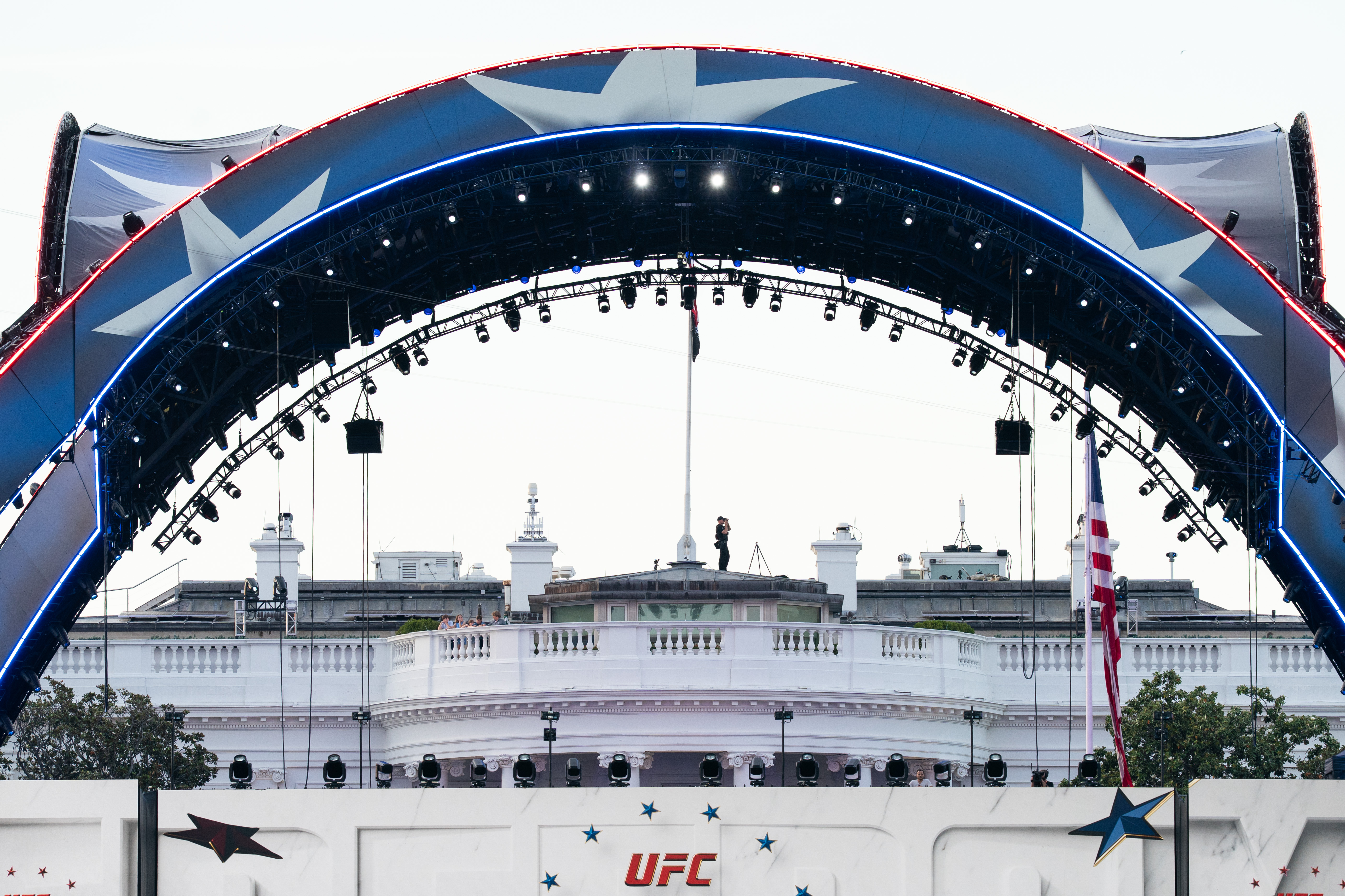 Trump celebrates 80th birthday with an Iran deal and UFC cage fights at the White House