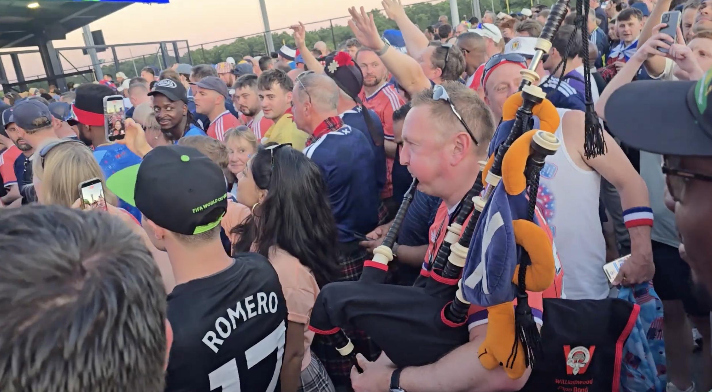 Have You Seen This? Lone bagpiper serenades World Cup crowd