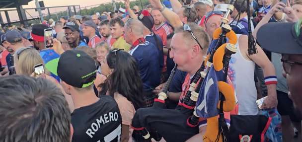 Have You Seen This? Lone bagpiper serenades World Cup crowd