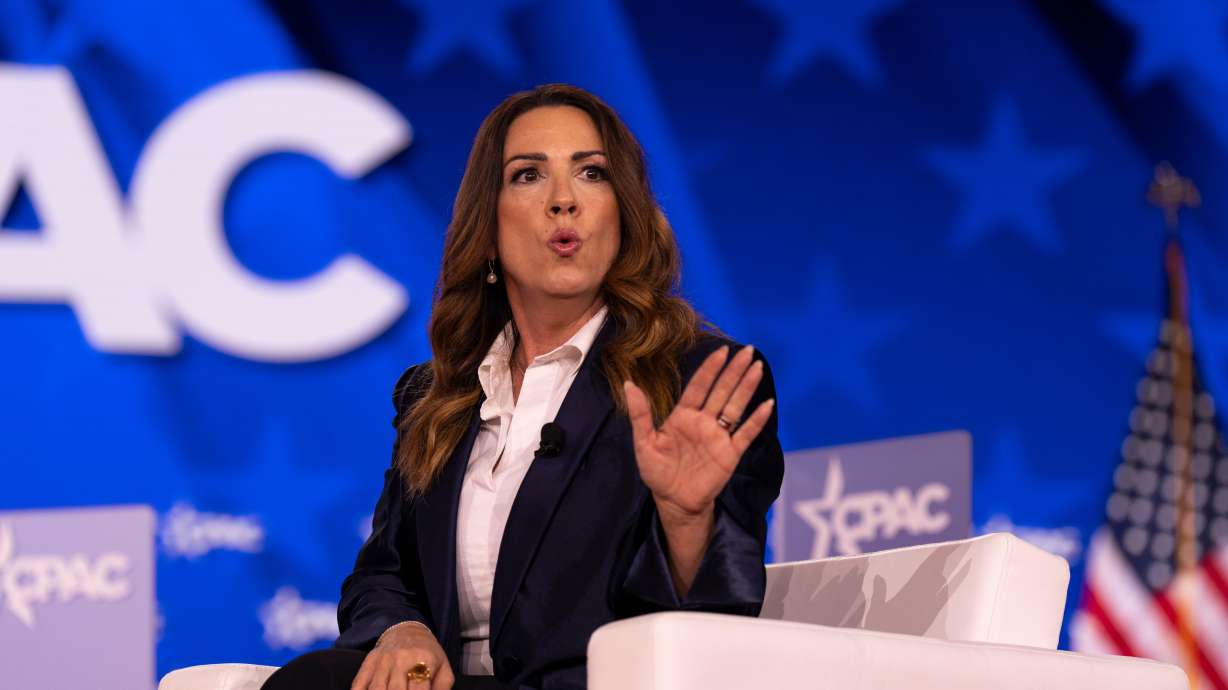 FILE - Director of the Office of National Drug Control Policy, Sara Carter at the Conservative Political Action Conference (CPAC) in Dallas, Friday, March 27, 2026.