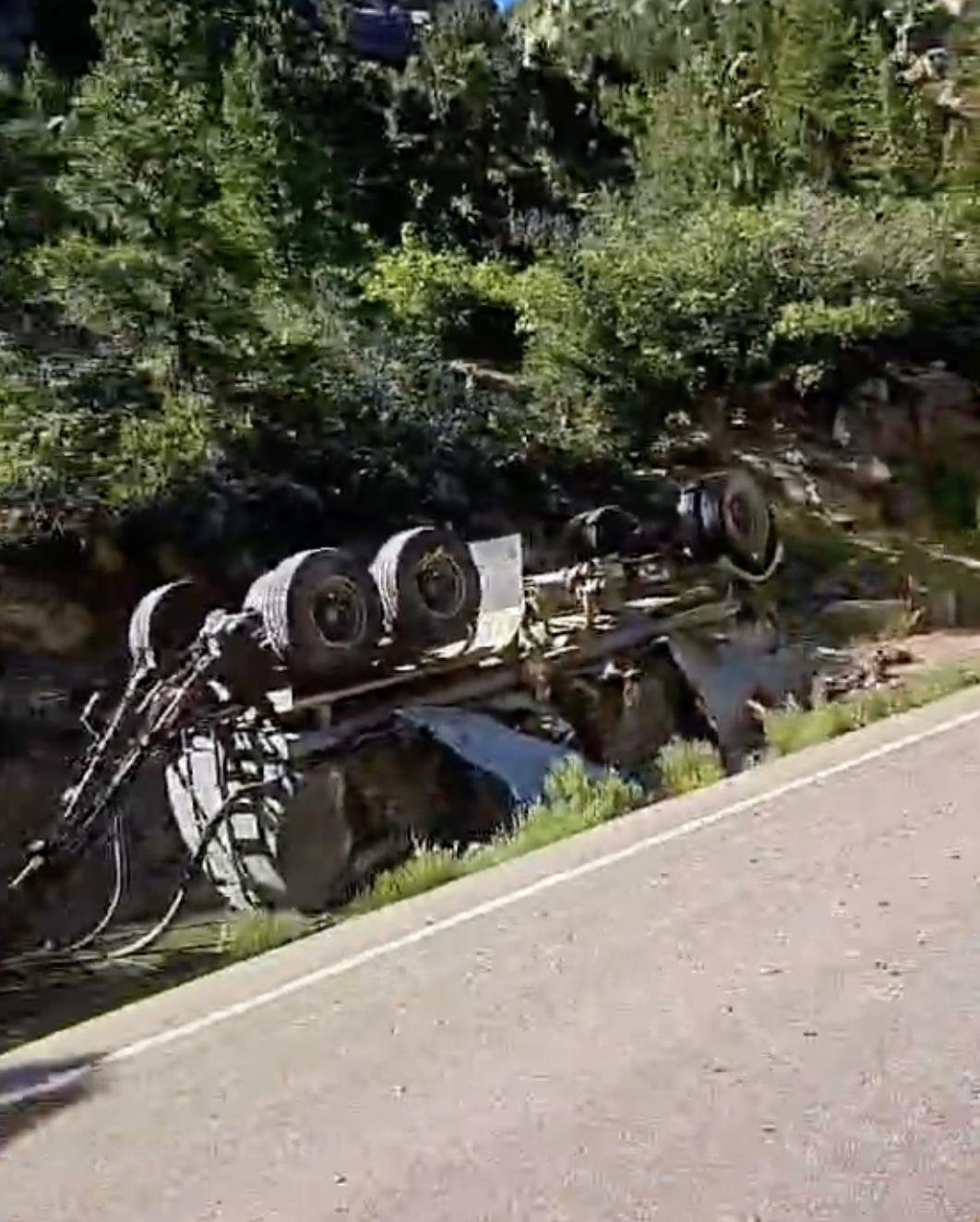Hazmat crews are responding to a semitruck spill in Carbon County.