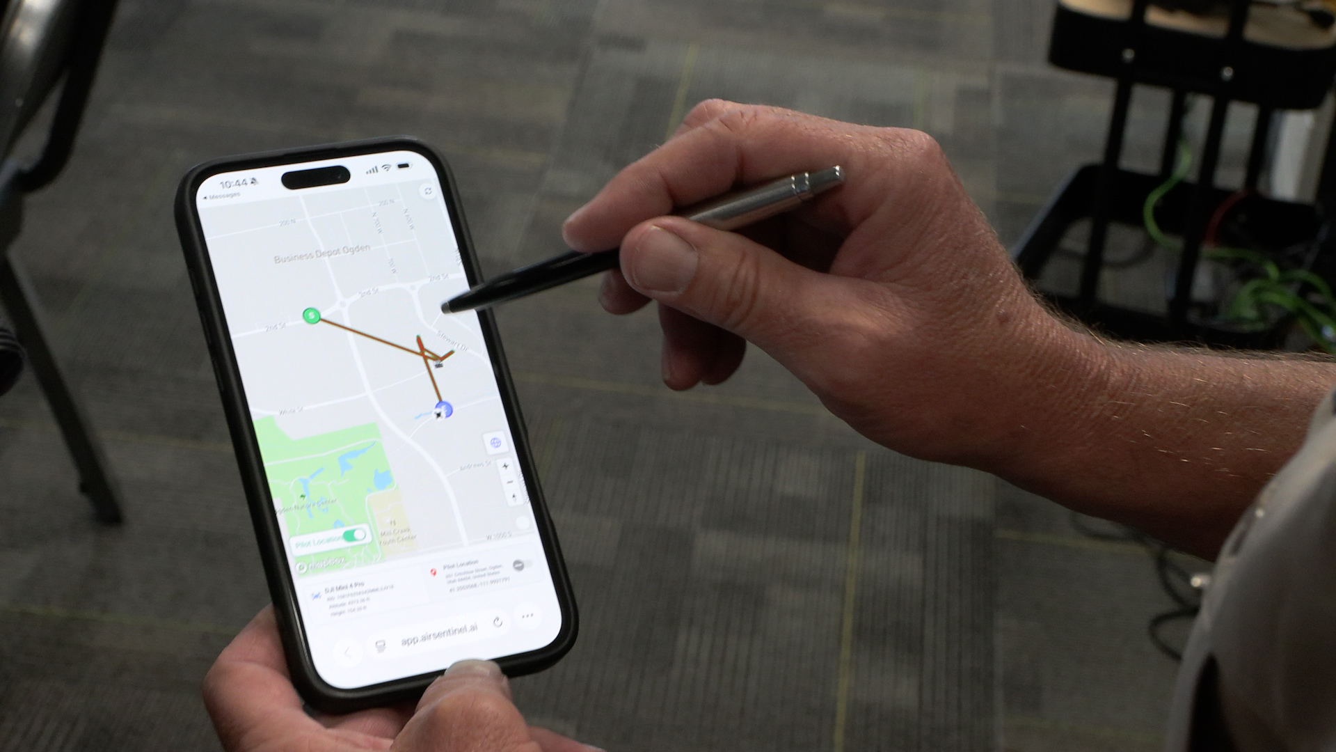 Air Sentinel's software can show the altitude, flight path and pilot location of a drone within its perimeter.