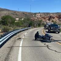 German motorcyclist killed after hitting guardrail in Wayne County