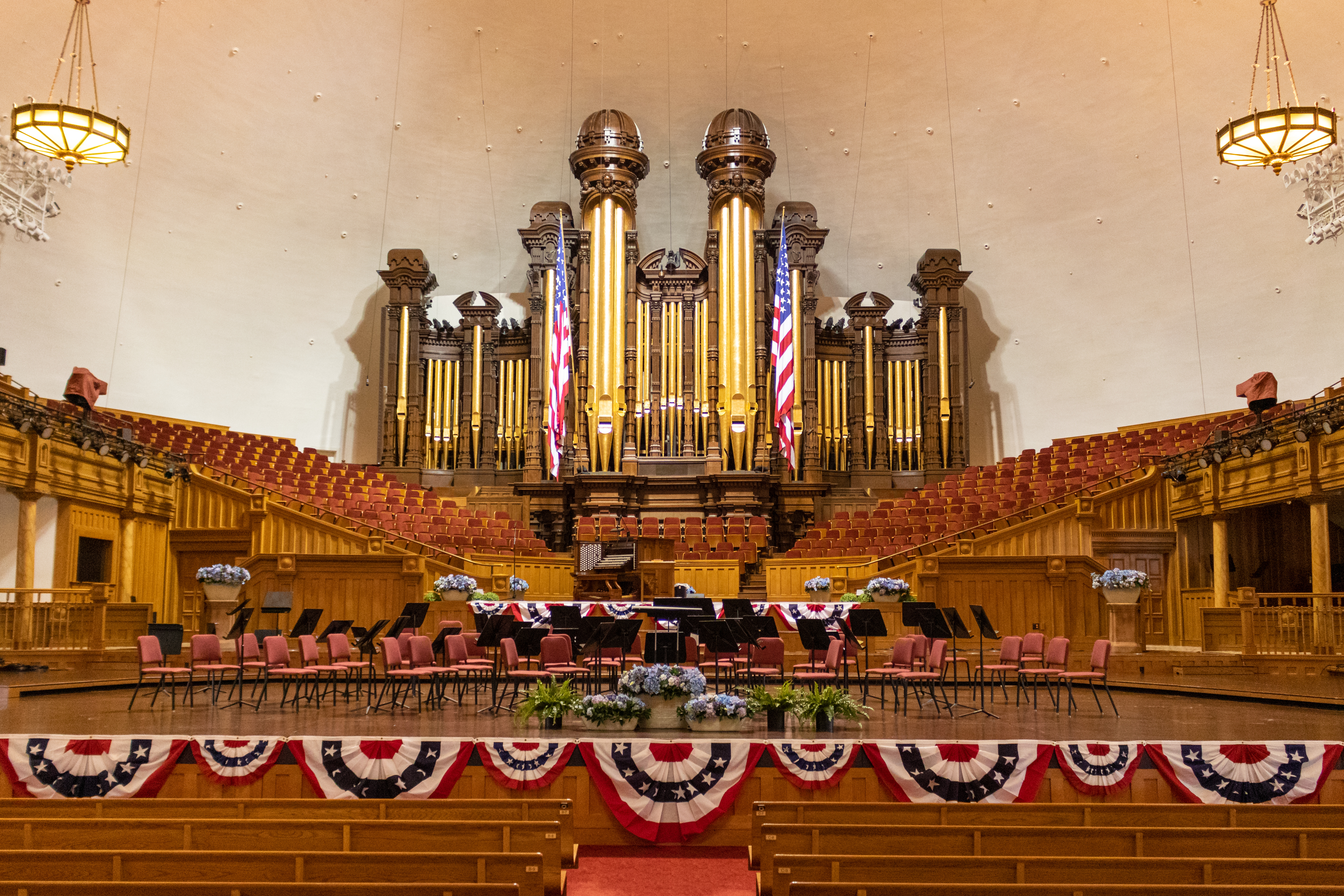 The historic pipe organ in the Salt Lake Tabernacle.
