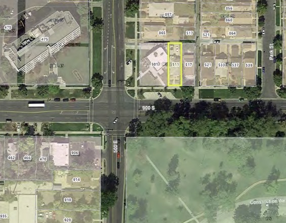 This map shows Via Vaneto Pizzarium's location in proximity to Liberty Park in Salt Lake City. Its ownership is seeking a waiver that would allow it to receive a liquor license.