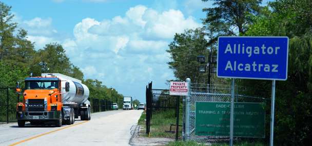 All detainees from immigration facility 'Alligator Alcatraz' have been transferred, DHS says