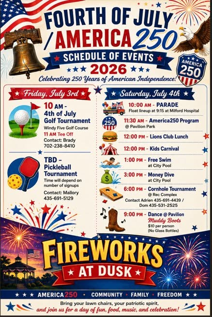 Milford July 4th-Celebrating America250