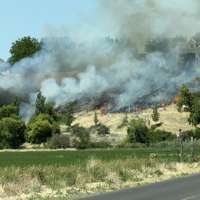 Crews knock down brush fire started by city lawnmower near homes in Spanish Fork