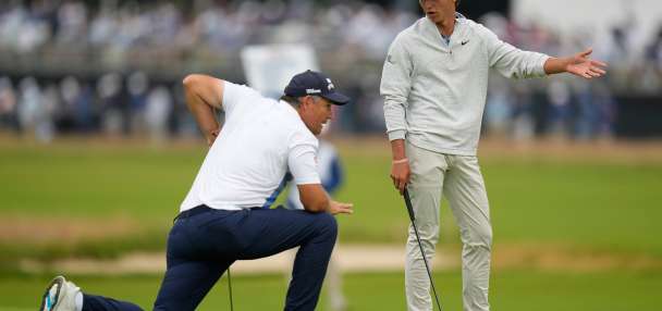 Well done, young man: 17-year-old Russell's US Open debut impresses 54-year-old partner Harrington