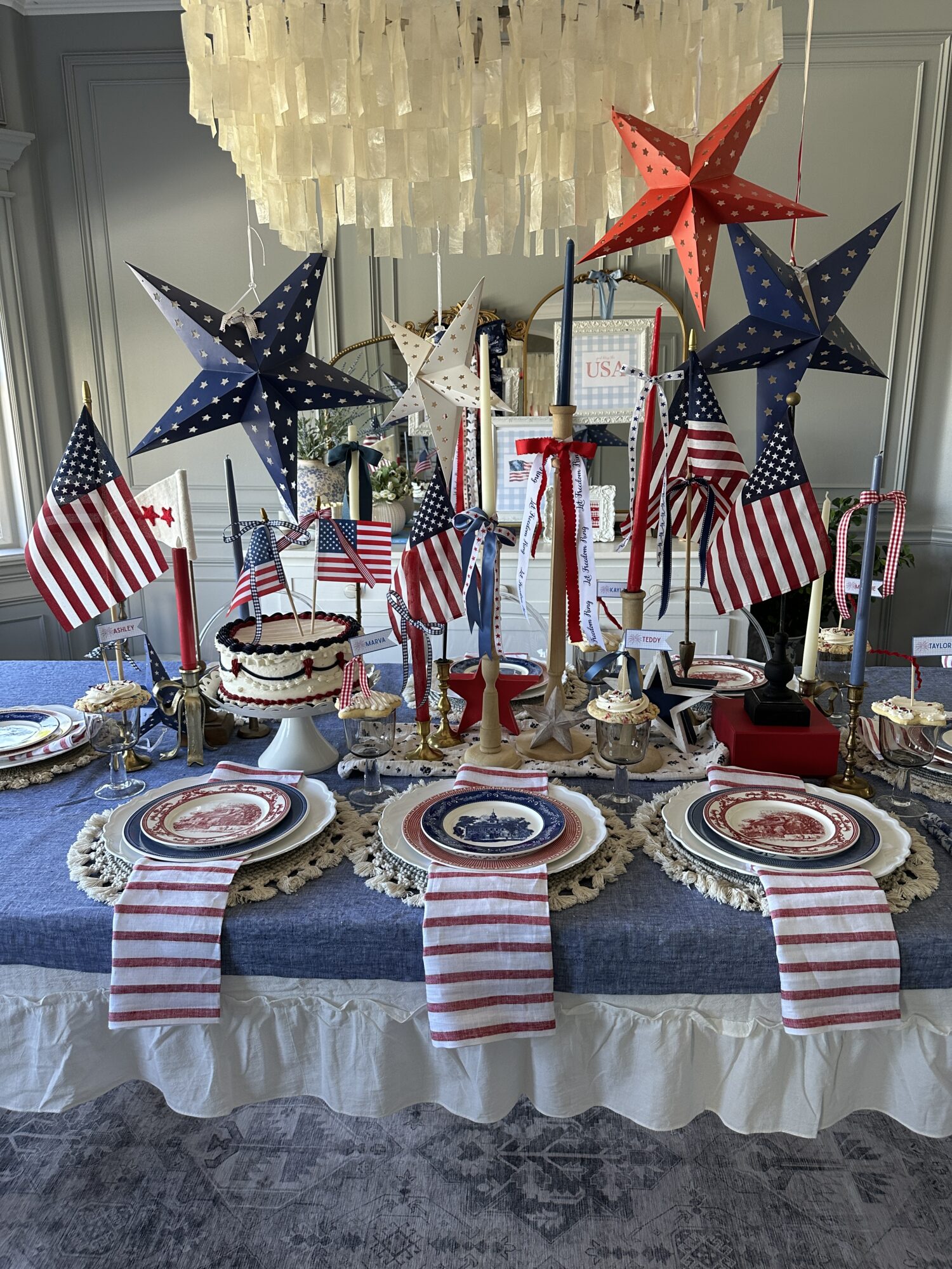 Host a special dinner for America 250! Here are all the trimmings for a patriotic table