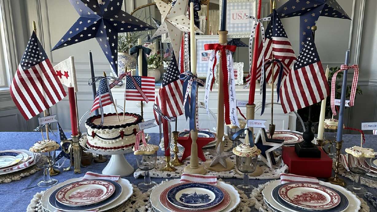 Host a special dinner for America 250! Here are all the trimmings for a patriotic table