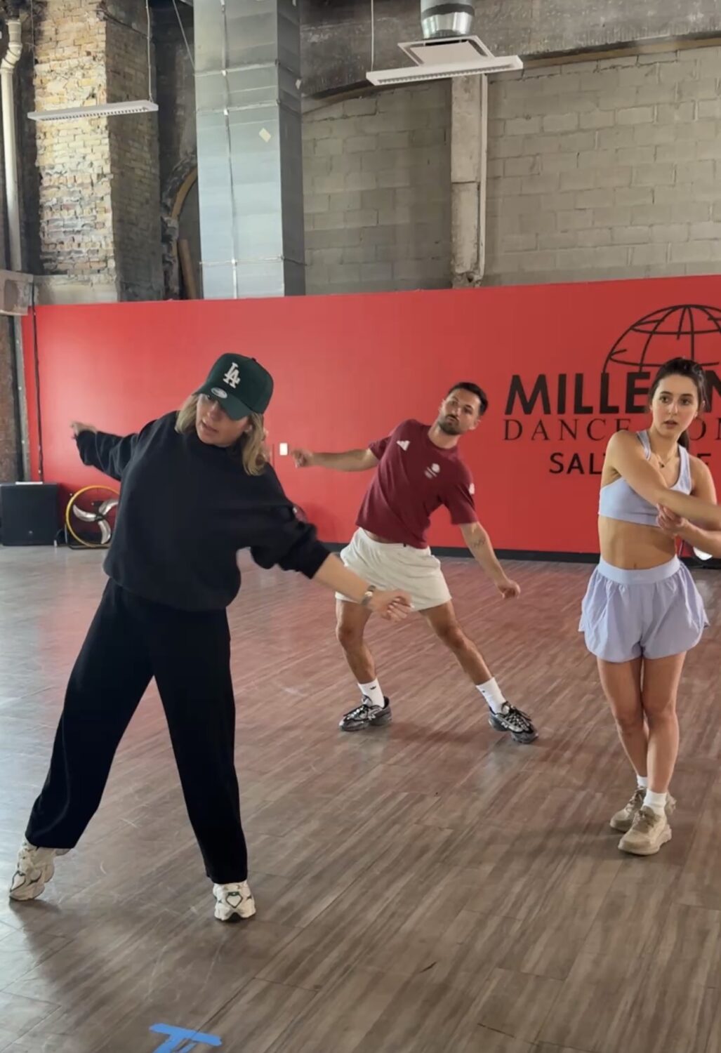 Olympians Lilah Fear and Lewis Gibson are pictured during an ice dance rehearsal with Utah choreographer Randi Strong. Fear and Gibson are part of the growing number of Olympic skaters training with Strong.