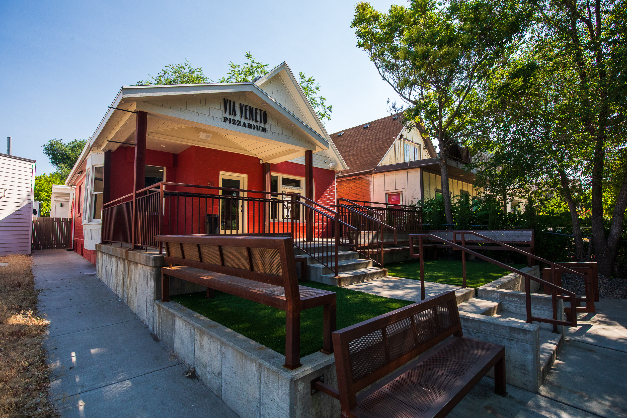 Via Veneto Pizzarium in Salt Lake City is pictured on Friday. The restaurant is located across the street from Liberty Park, and is seeking a waiver to obtain a liquor license, testing a new state process.