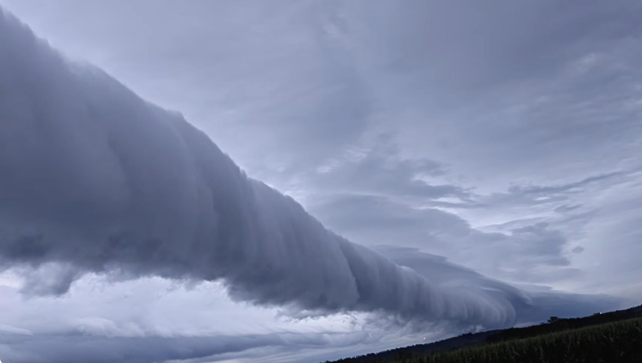 Have You Seen This? Roll cloud looks like a twisted breadstick in the sky