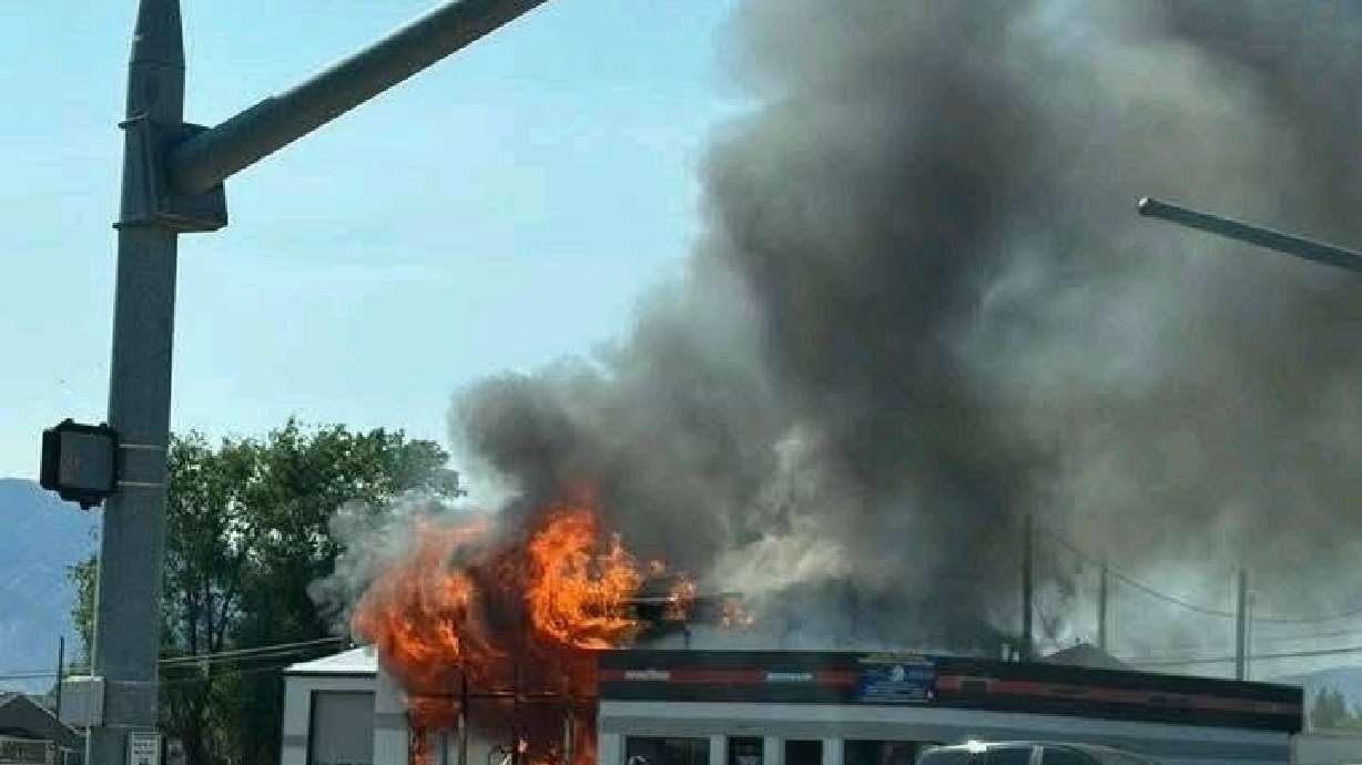 A firefighter and civilian were sent to the hospital following injuries sustained in a structure fire on 1000 West Main Street in Tremonton at around 10 a.m. Friday morning.
