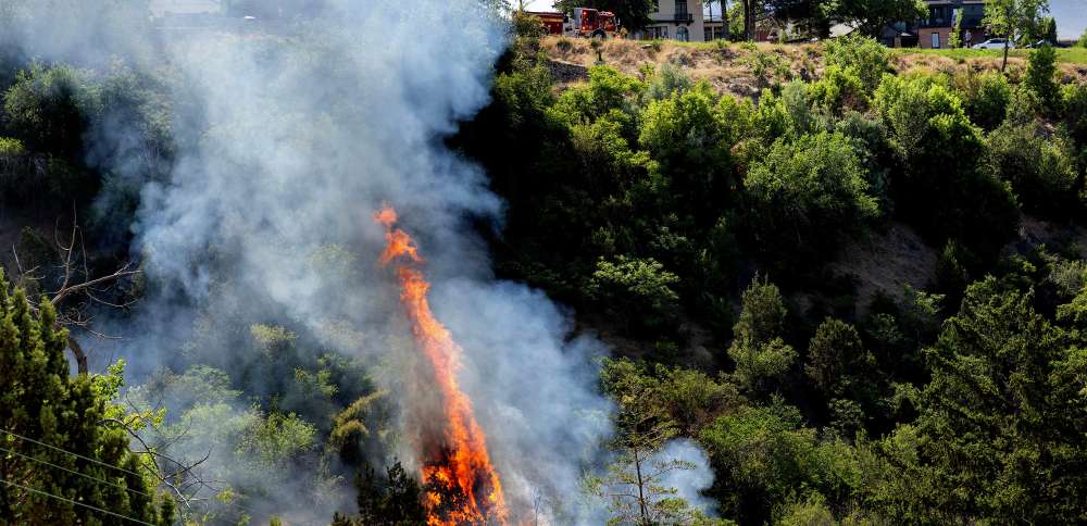 Man arrested for investigation of reckless burning after Memory Grove blaze