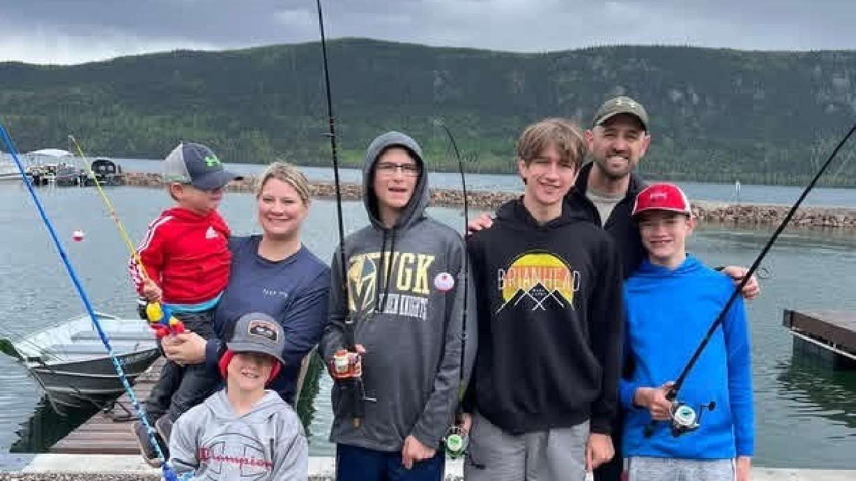 During an annual trip to Fish Lake on May 29, the West family's fishing boat started sinking due to a sudden storm that brought water into the boat. The family of seven all had life jackets on except of mother, Heather West, who swam her 3-year-old son to safety, nearly at the cost of her own life.
Picture from 2025.
