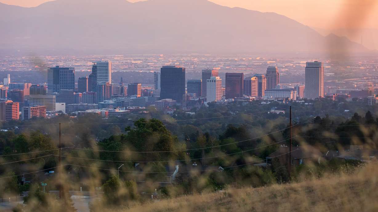 Smoky skies seen from Salt Lake City's Popperton Park. The Bonneville Fire’s proximity to the University of Utah campus is prompting university leaders and the Salt Lake City Fire Department to remind residents to prepare for future wildfires.