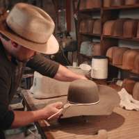 Inside a hat maker's shop: Handmade hats crafted with vintage equipment