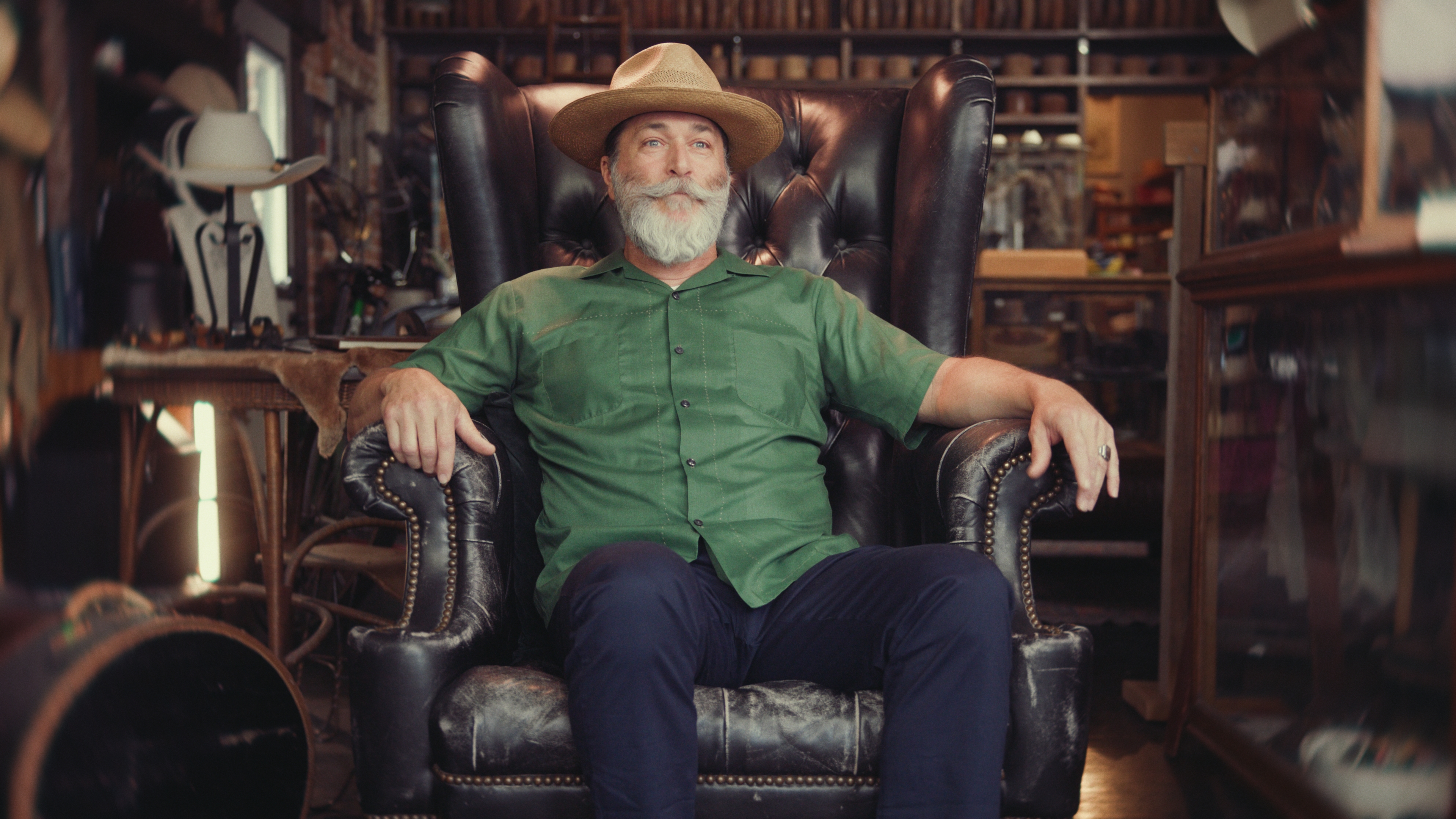 Chandler Scott, a master hatter and co-owner of Tatton Baird Hatters in Springville.