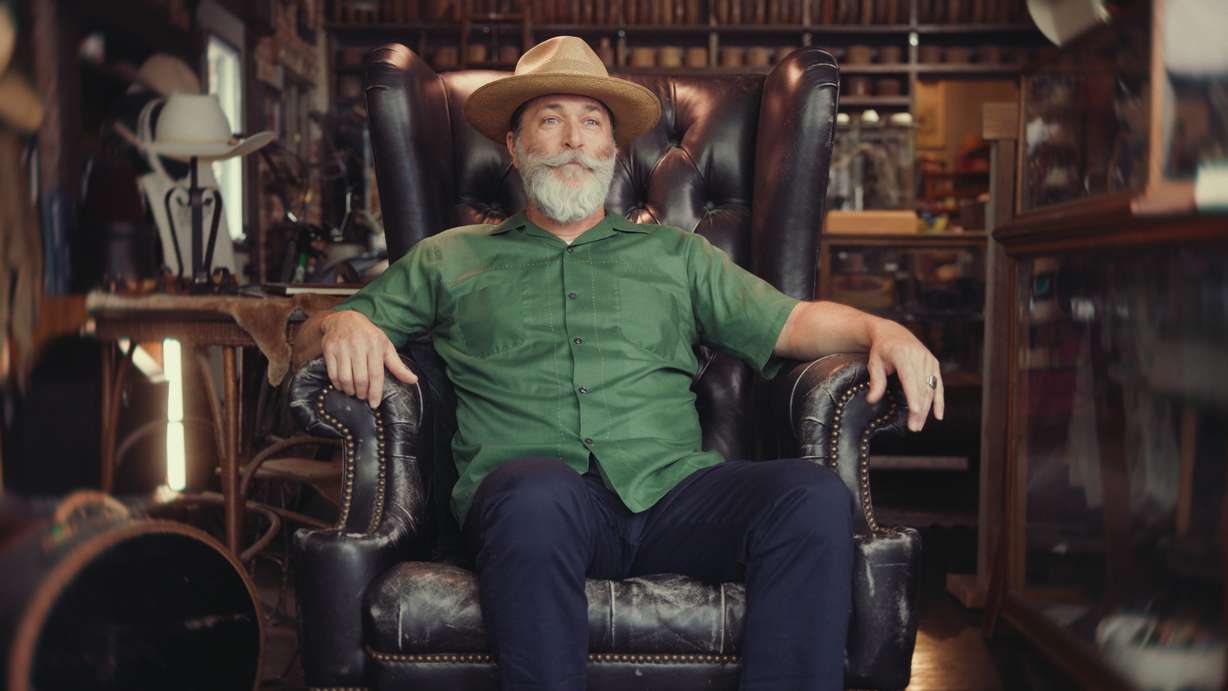 Chandler Scott, a master hatter and co-owner of Tatton Baird Hatters in Springville.