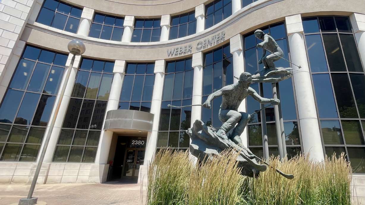 As many Utah cities mull property tax hikes, Weber County commissioners instead approved a 0.2% sales tax increase to bolster revenue. The photo shows the Weber Center in Ogden, the seat of county government, on Tuesday.