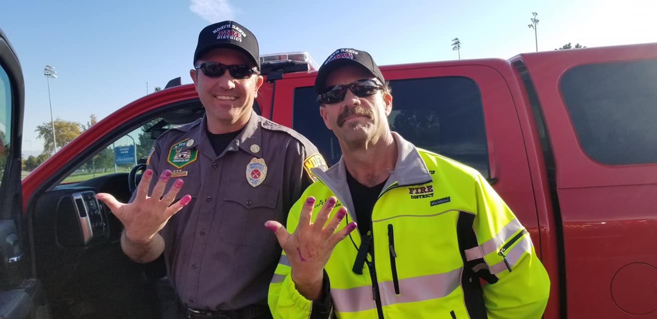 Firefighters Calm Toddler After Crash By Letting Her Do Their Nails