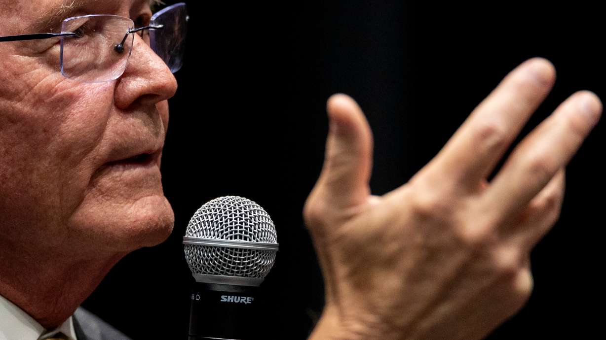 Senate President Stuart Adams, R-Layton, speaks on June 16. The controversial data center project in Box Elder County figured prominently in Tuesday's primary elections, contributing to Adams' defeat and two Box Elder County commissioners.