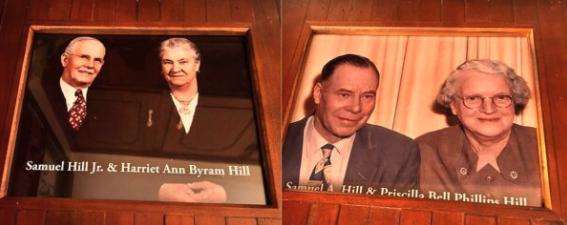 Samuel Hill Jr. on the left with his wife, sold the farm to his son, Samuel A. Hill, in 1922.