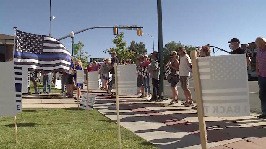 'Back The Blue' Protest Held In Cedar City | KSL.com
