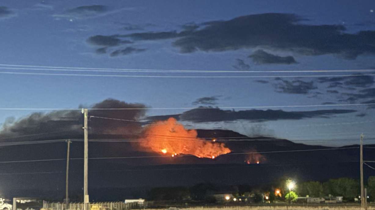 The Cottonwood Fire near Beaver on Wednesday. The fire has now burned over 70,000 acres east of Beaver, causing all sorts of costly damage.