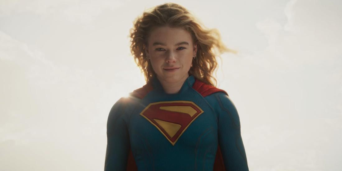 Milly Alcock in "Supergirl," which opens this weekend in theaters.