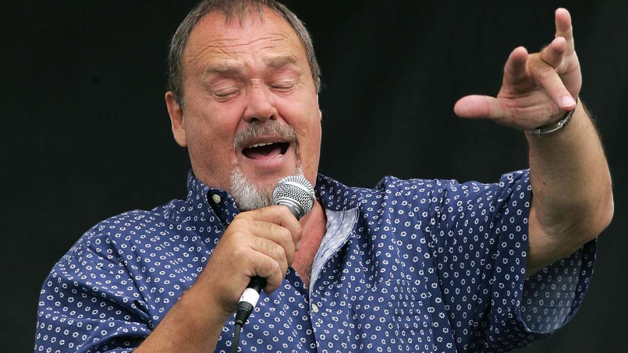 David Clayton-Thomas of "Blood, Sweat and Tears" performs during one of several tailgate parties prior to the Texas A&M-Utah game on Sept. 2, 2004, in Salt Lake City. Clayton-Thomas died at the age of 84 on Thursday.