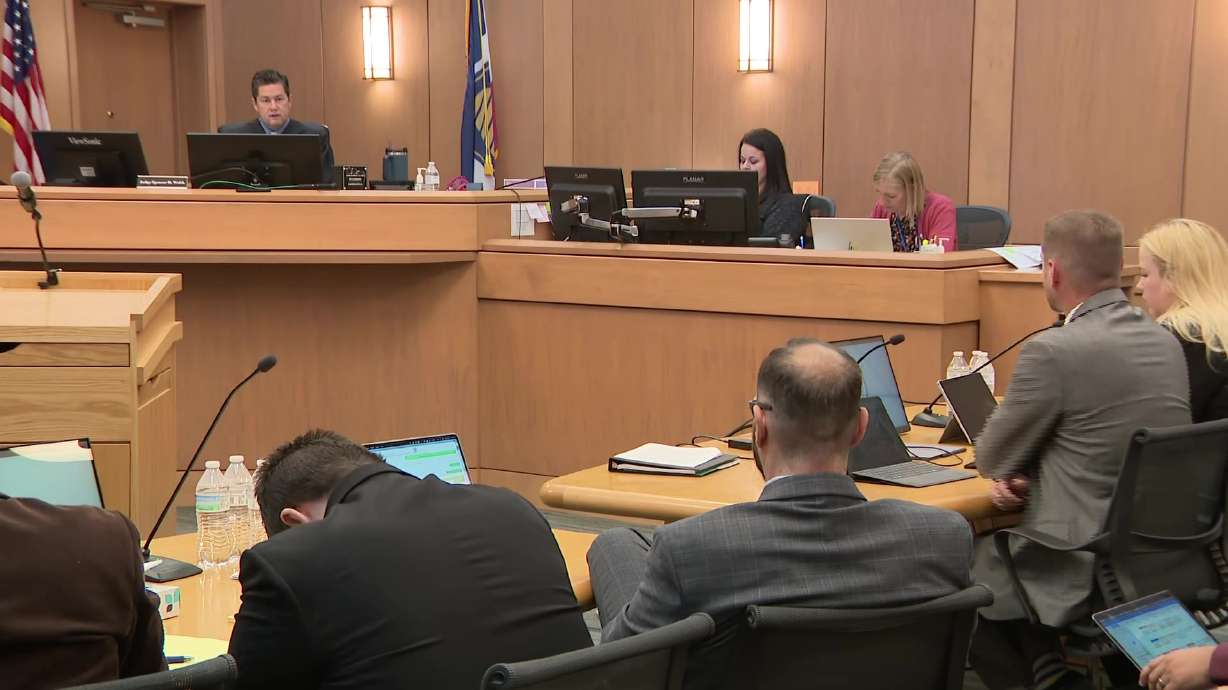 Judge Spencer D. Walsh speaks during a preliminary hearing on June 25, 2026 for Ryan Michael Bate, the man accused of killing two Tremonton police officers.