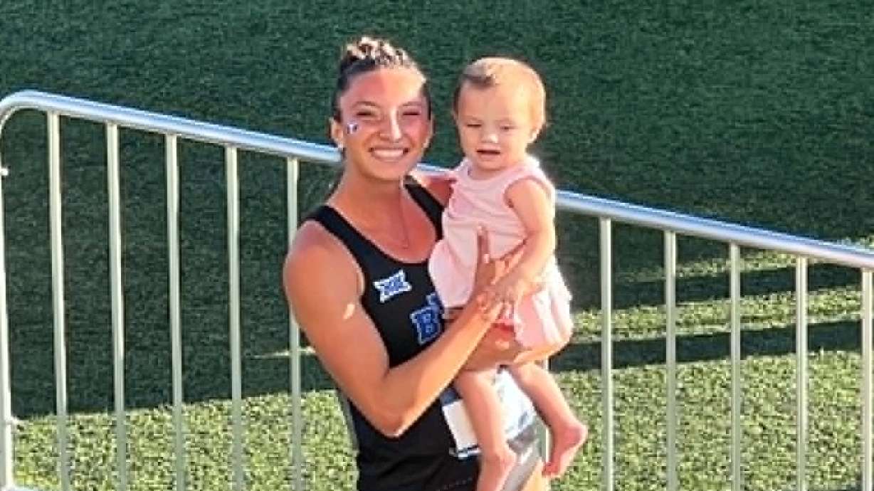 BYU 800-meter runner Krystie Solomon-Jensen placed 14th at the 2026 NCAA Division I Outdoor Track & Field Championships on June 13, just nine months after giving birth.