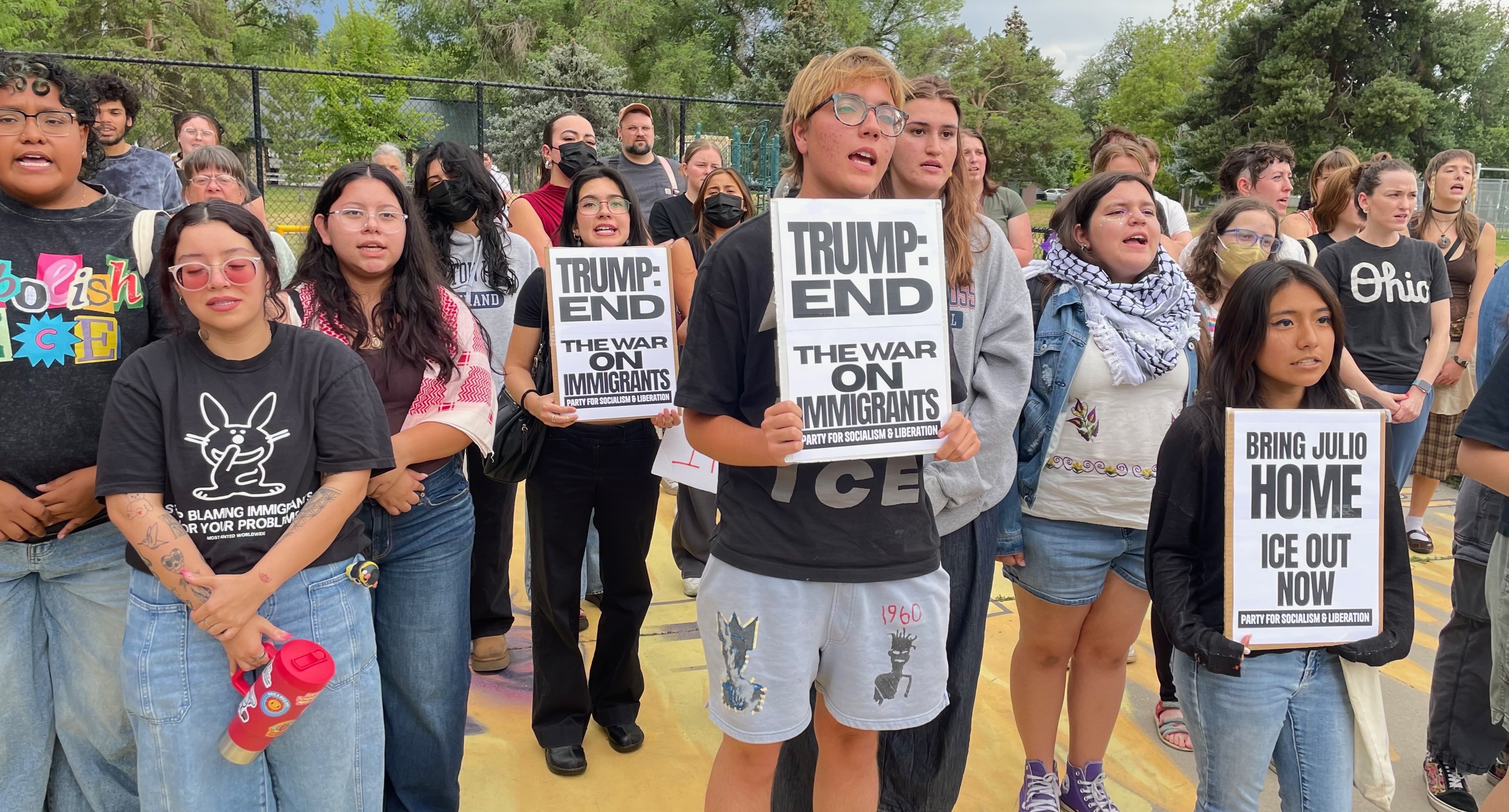 Friends and family rallied on Thursday in support of Julio Irungaray Sr., a long-time Salt Lake City man, originally from Mexico, who was detained by immigration agents and faces deportation.