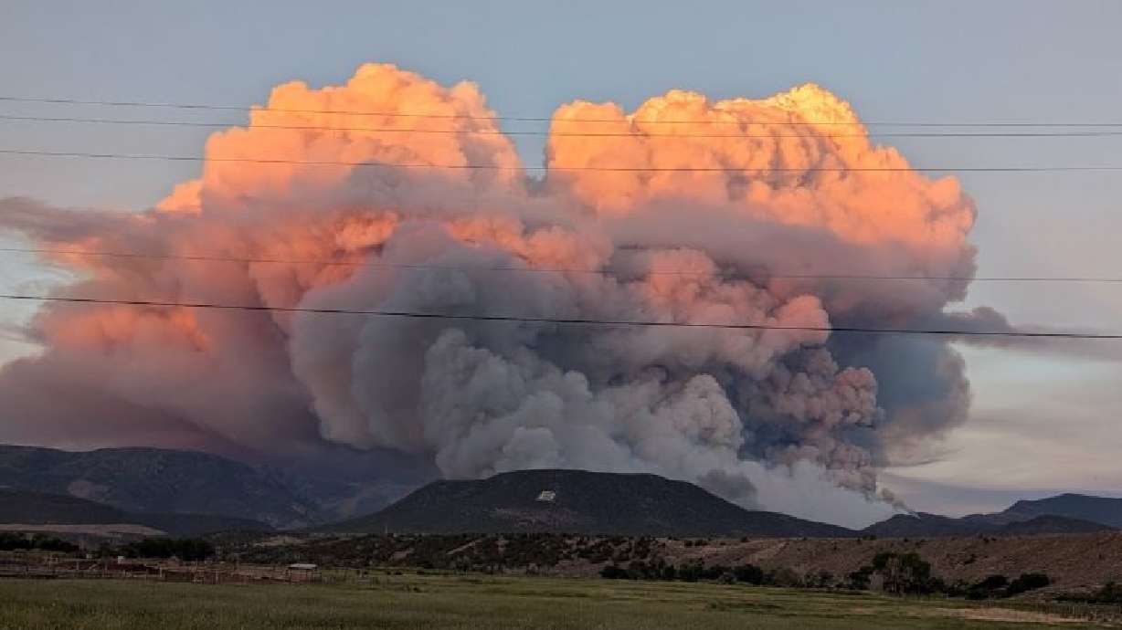 The Cottonwood Fire in Beaver County on June 21. The city of Beaver decided to suspend Fourth of July celebration amid wildfire spreading in the area.