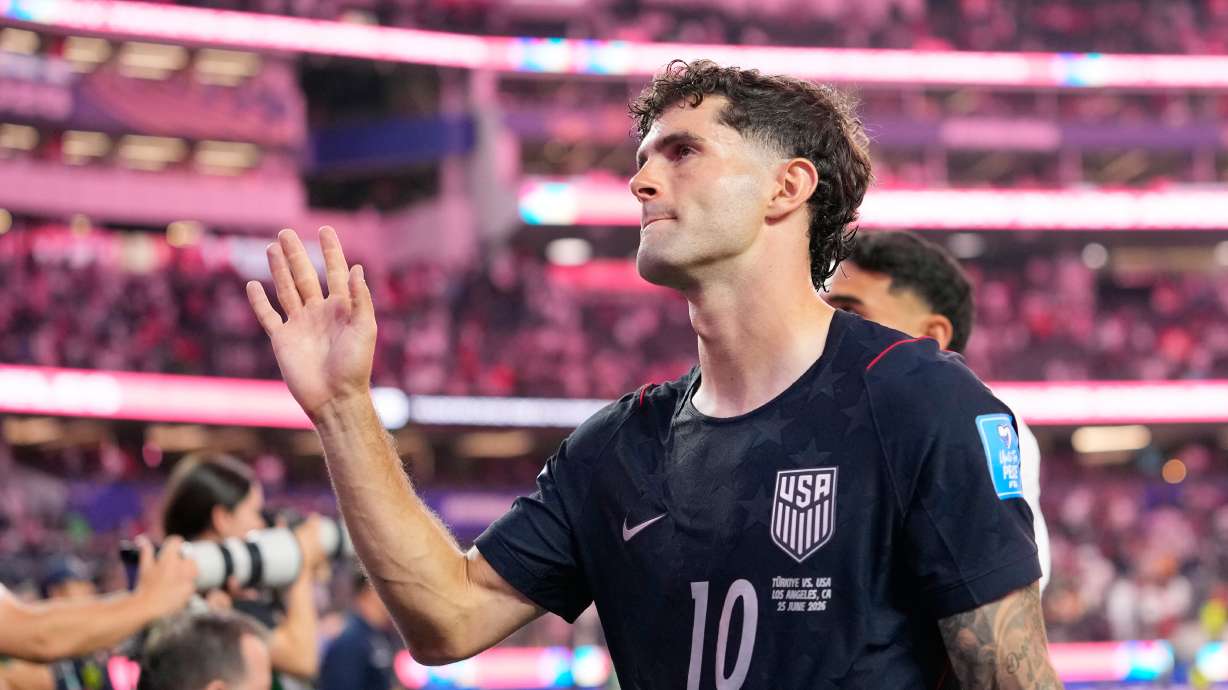 United States' Christian Pulisic walks off the field after a World Cup Group D soccer match against Turkey in Inglewood, Calif., near Los Angeles, Thursday, June 25, 2026.