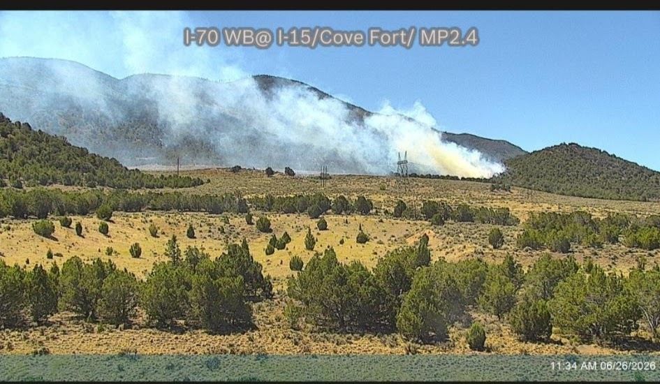 New wildfire reported in Millard County could impact I-70