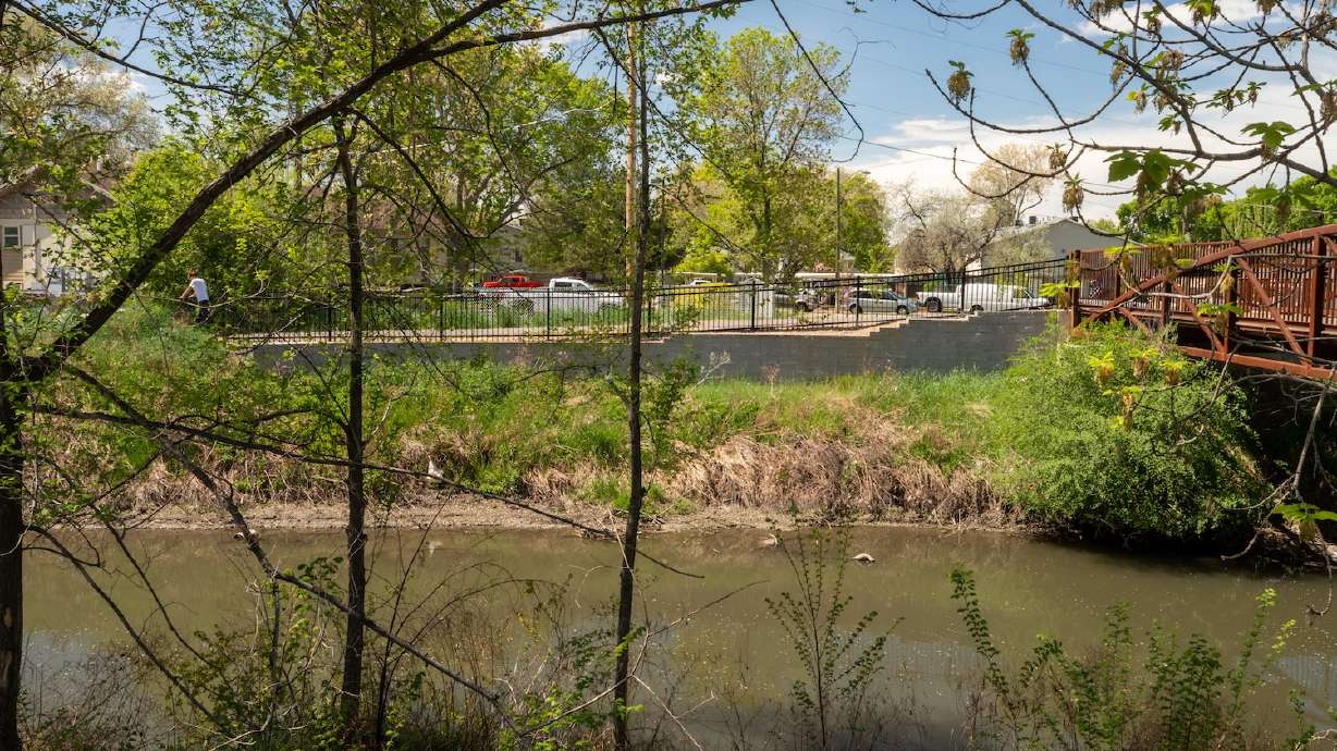 The Backman bridge, near Backman Elementary School in Salt Lake City, is one of four mural locations for the Salt Lake City Arts Council's Jordan River Parkway Mural Program.