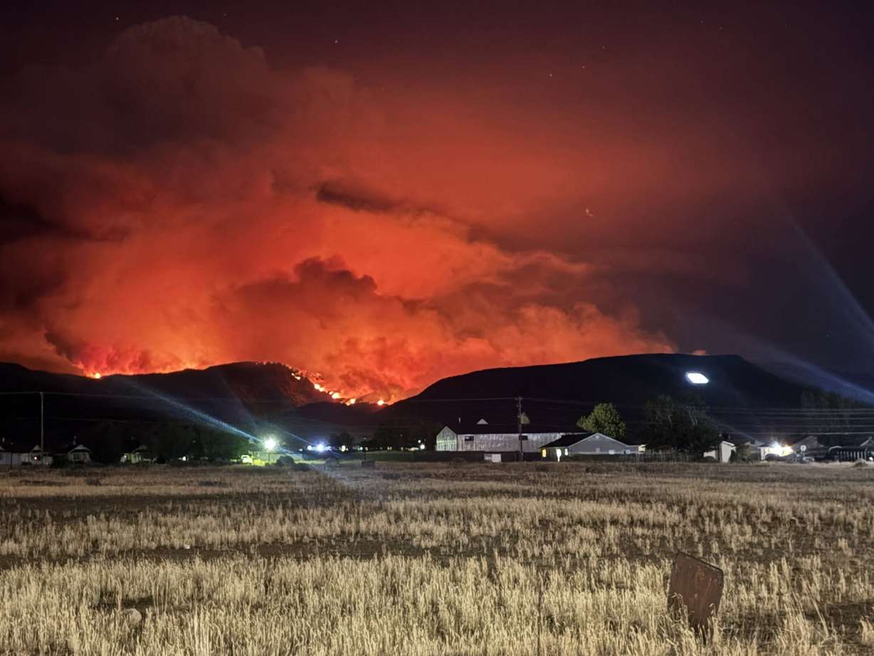 The Cottonwood Fire is pictured June 23.