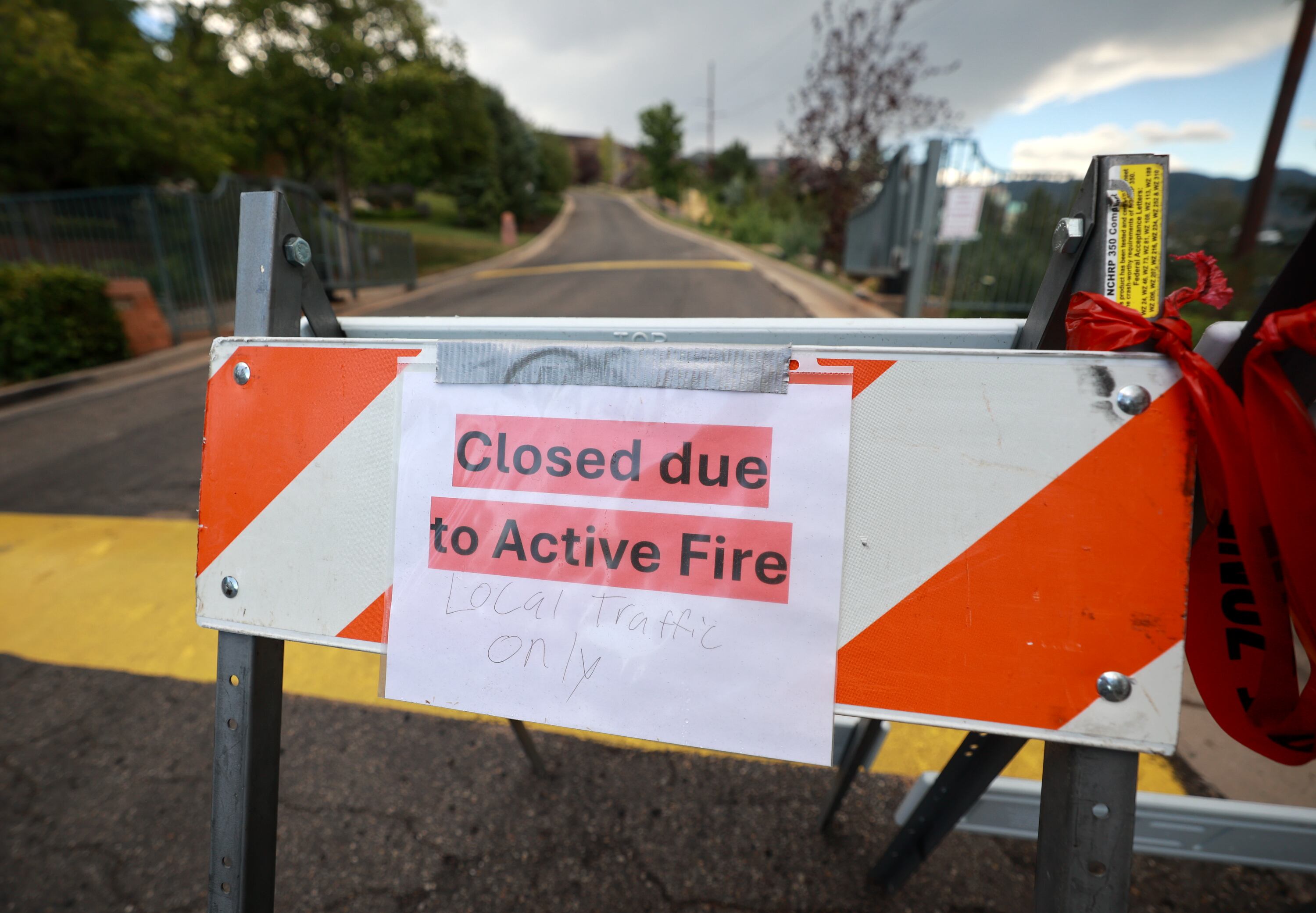 Road access is closed to the public near the Bonneville Fire burn scar in Salt Lake City on Thursday.