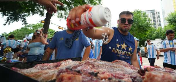 There's a beef about beef at the World Cup, as Argentina fans pour into Texas
